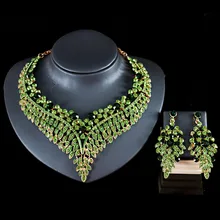 

2017 Vintage new arrivals necklace and earrings nigerian jewelry set african beads for wedding bridal mariage free shipping