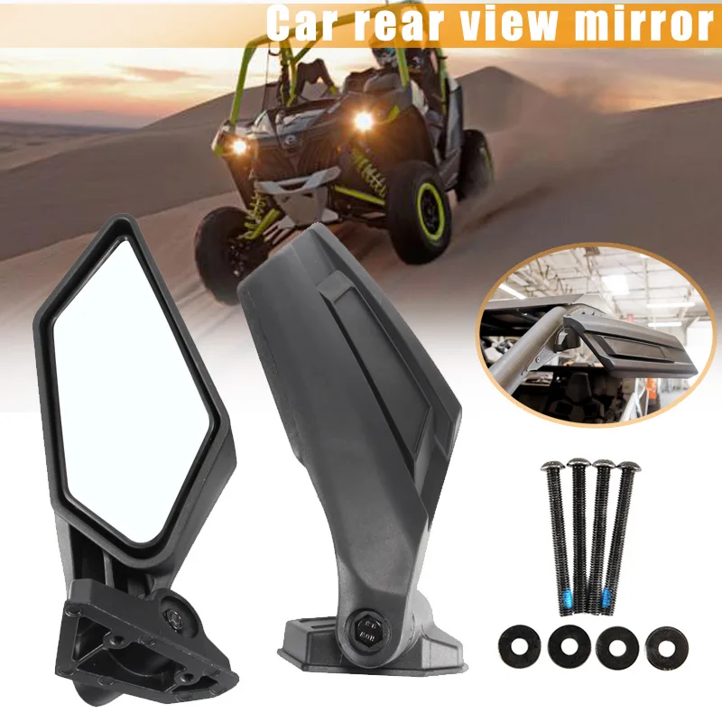 

Newest 1 Pair Motocycle Rearview Side Mirror for UTV Polaris RZR Can Am Maverick X3 2017 2018 CSL2018