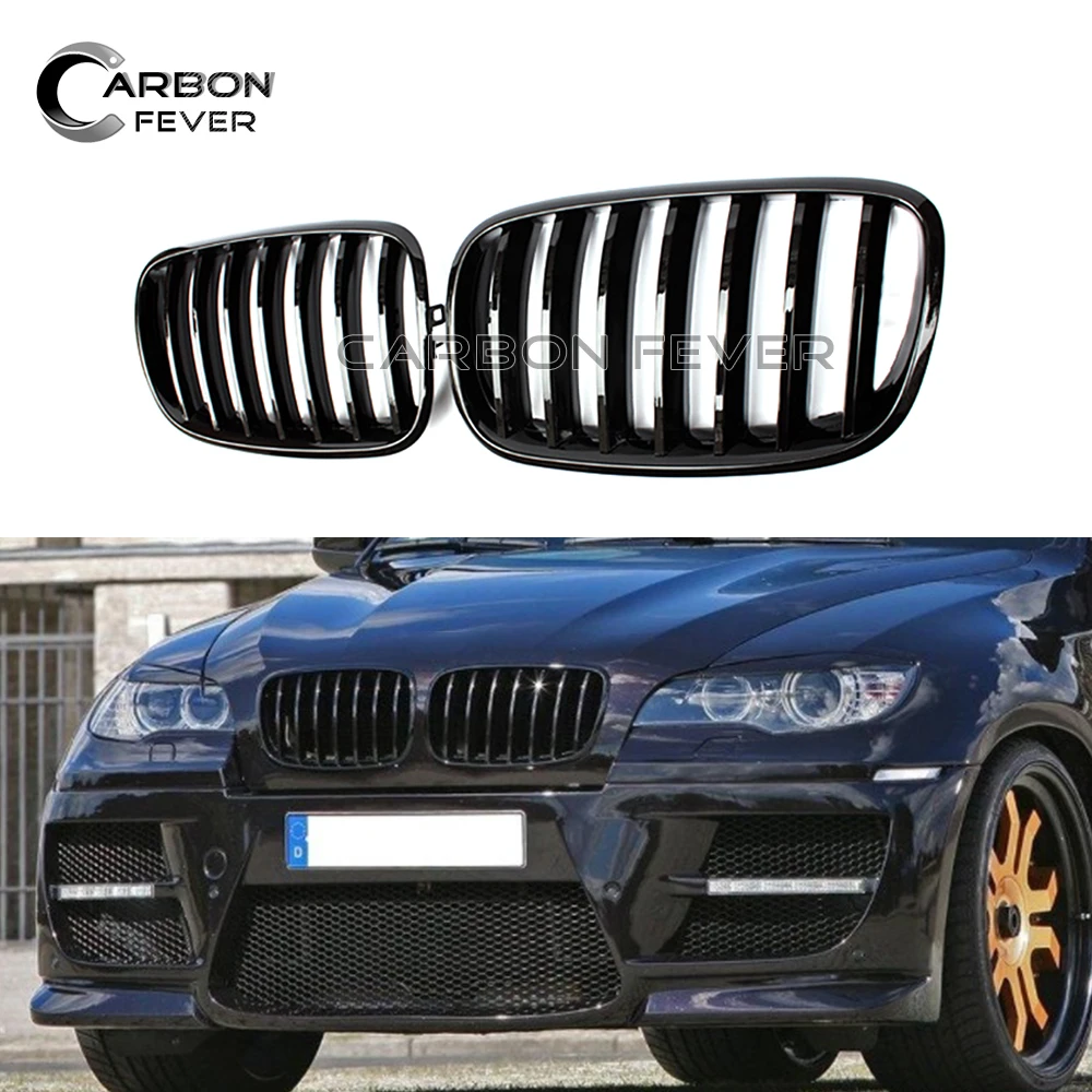 Передняя решетка ABS 1-Slat для BMW X5 2007-2013X6 2008- E70 E71 почечный бампер для автомобиля внешняя часть