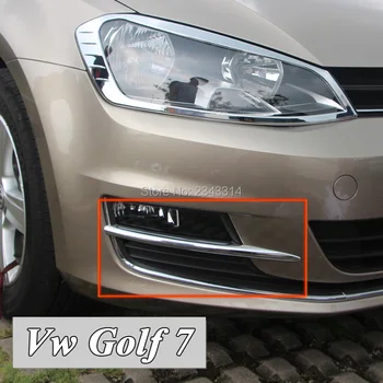

For 2014 2015 Volkswagen Vw Golf 7 MK7 Front Fog Light Eyebrow ABS Chrome Front Fog Lamp Light Eyelid Trim Car Styling Accessory