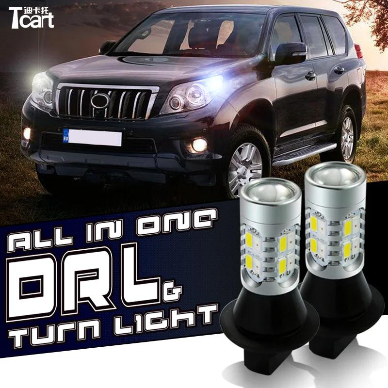 Buy Tcart 2x Auto Led Bulbs Daytime Running Lights Turn Signals For Toyota