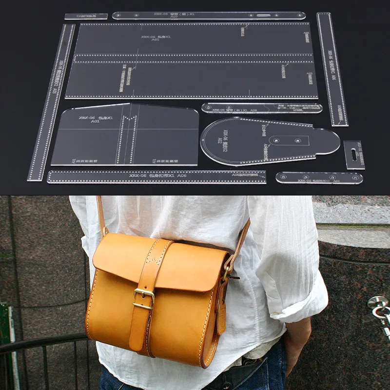 

DONYAMY 1set Acrylic Template Pattern Women's shoulder bag messenger bag Leather Craft Pattern