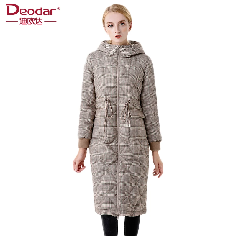 

Deodar Women Winter Coats Female X-Long Hooded Jacket Famous Brand Clothing White Duck Down Plus Szie Jacket DX7180