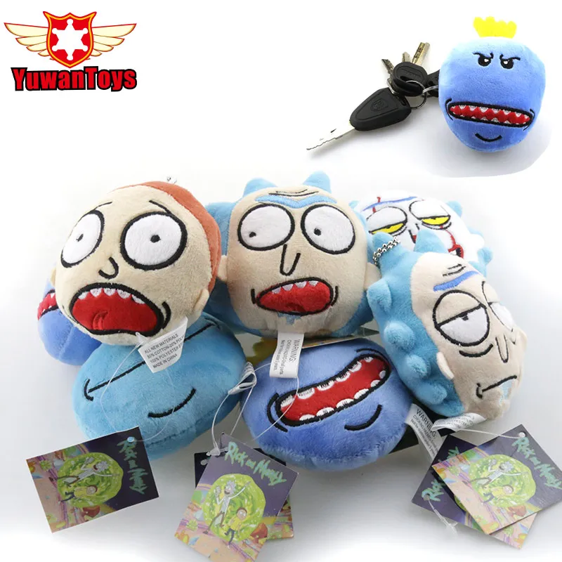 

New 8 Styles 10 CM Anime High Quality Rick And Morty Stuffed Plush Keychain Toy Sanchez Doll Pendant Decoration Toys