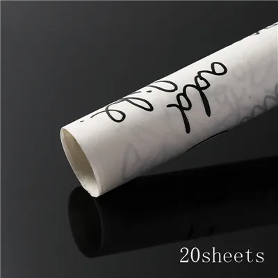 Английский дизайн 20 листов/посылка 50*70 см тканевая бумага Цветочная одежда обувь подарочная упаковка крафт оберточная бумага - Цвет: white