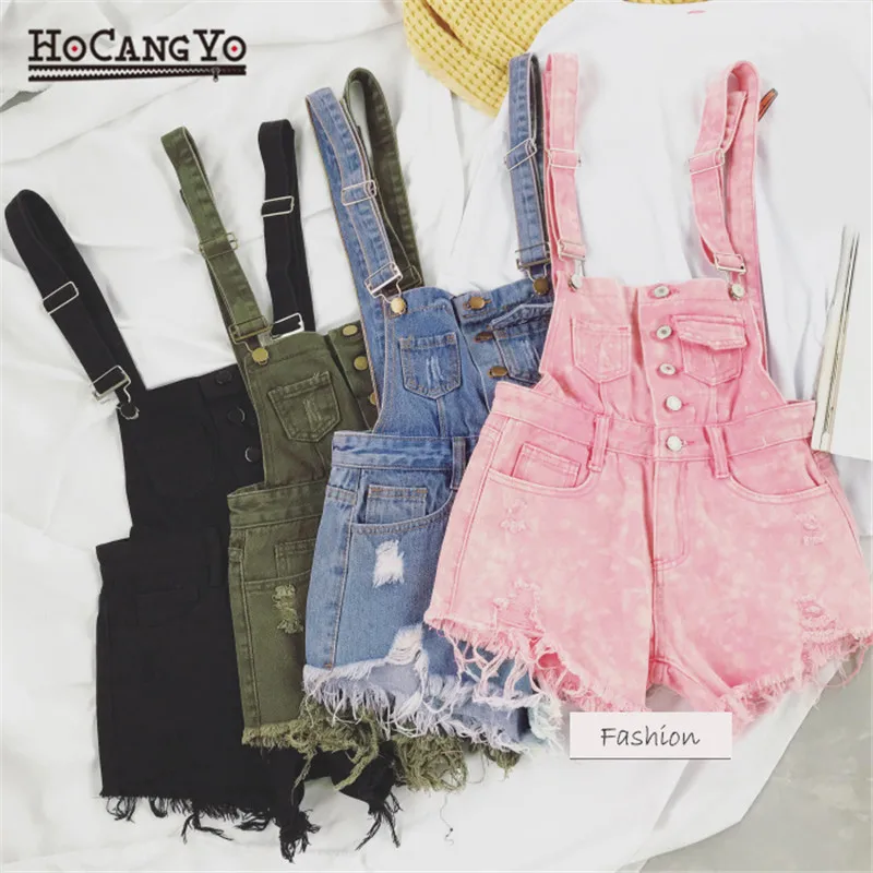 

Short Rompers Womens Jumpsuit Shorts Denim Overalls for Womens Playsuits Rompers Plus Size Hole Vintage Straps Women Tracksuits