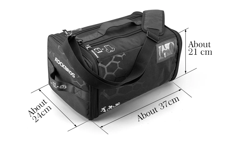 Discount ROCKBROS 20L High Capacity Waterproof Bag Triathlon Cycling Equipment Storage Bag Gym Fitness Training Sports Backpack Handbag 2
