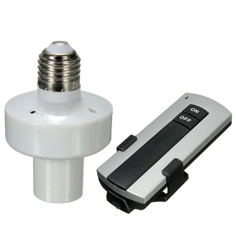 E27 Screw Wireless Remote Control Light holder Lamp Base Socket family office ftory Bulb Cap Switch with | Лампы и освещение