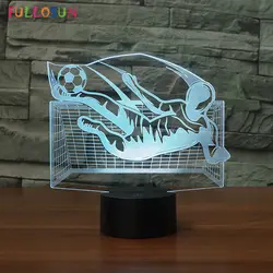 Дропшиппинг светодиодный ночник Играть Футбол 3D настольная лампа Новинка 3D Футбол Ночник для детей подарок для детей
