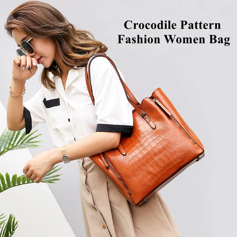 Модные женские сумки, сумки через плечо из искусственной кожи, женские сумки с крокодиловым узором, женская сумка-тоут, bolsa feminina WBS493