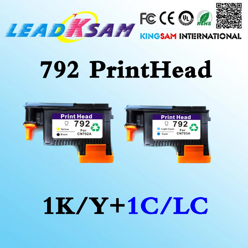 2x печатающая головка совместима с hp792 CN703A Cyan/Light Cyan для 792 L26500 L28500