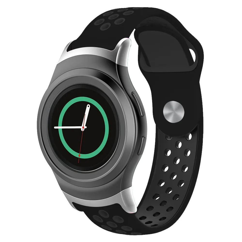 Силиконовый спортивный ремешок для часов samsung gear S2 SM-R720/SM-R730 с адаптером высококачественный ремешок для часов