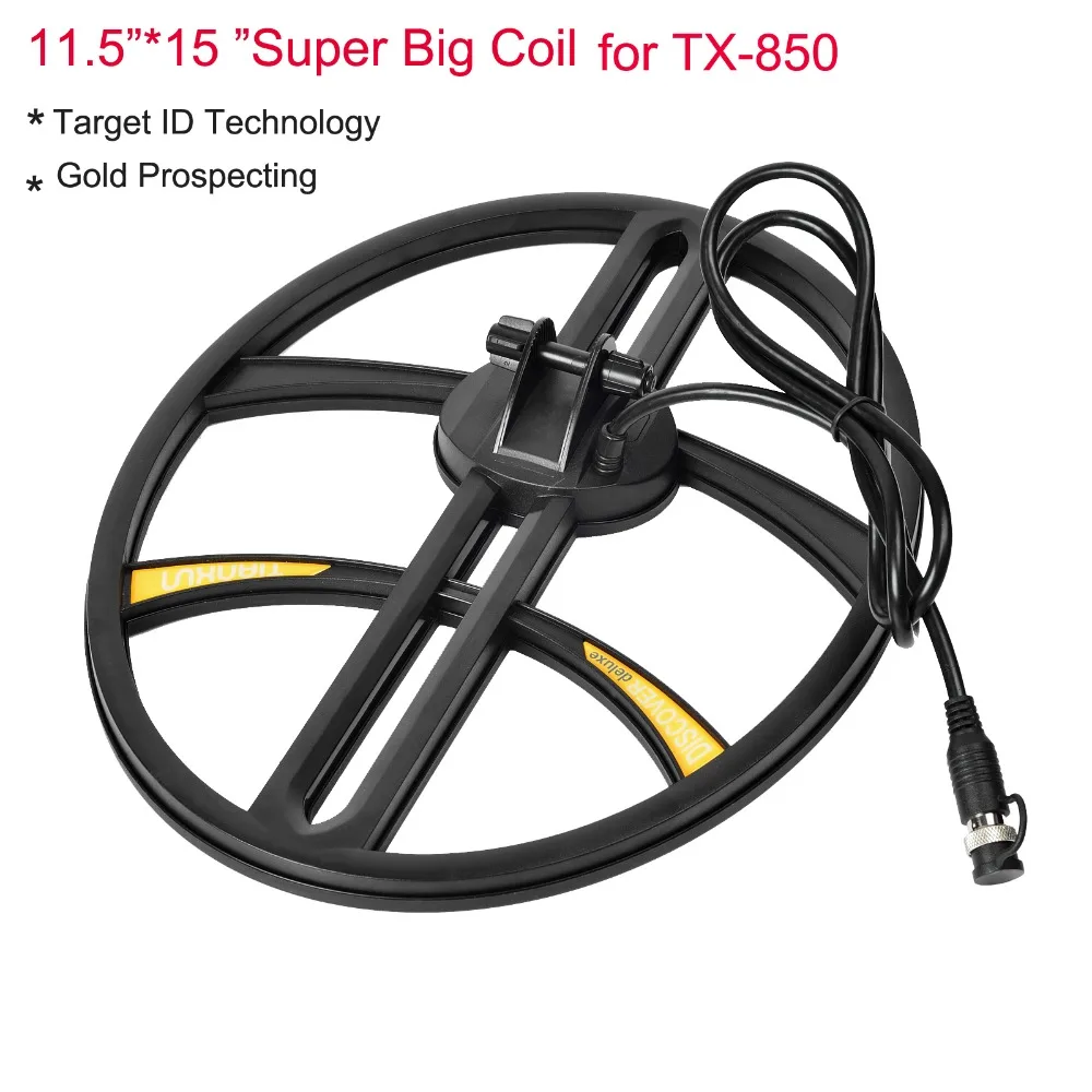 

Metal Detector TX-850 Search Coil 11.8x15.1'' And 8.3x11'' Underground Metal Detector Treasure Finder Waterproof Search Coil