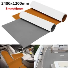 Самоклеющиеся 2400x1200 мм 5 мм/6 мм EVA Пена морская лодка яхта пол синтетический искусственный Тиковый настил лист подстилка, напольный коврик коричневый серый