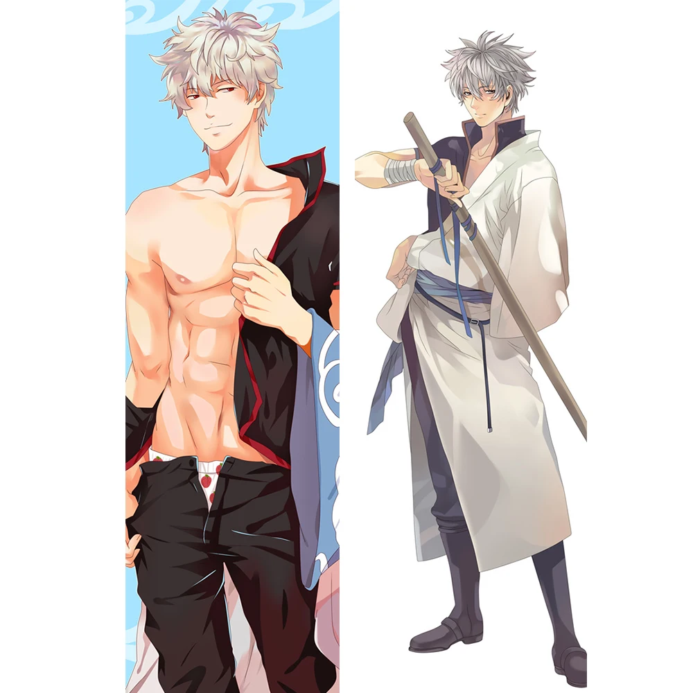 Наволочка GINTAMA с персонажем человека бесплатная доставка аниме 150x50 см 100x35 см|pillow