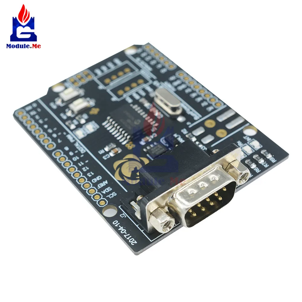 MCP2515 CAN шина Щит Модуль SUB-D разъем Стандартный UART IIC SPI светодиодный индикатор контроллер CAN 4,8-5,2 в для Arduino