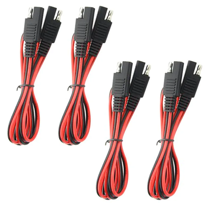 

2018 New 4pcs SAE to SAE Extension Cable Wire Quick Disconnect Connector For Car Motorcycle CSL88
