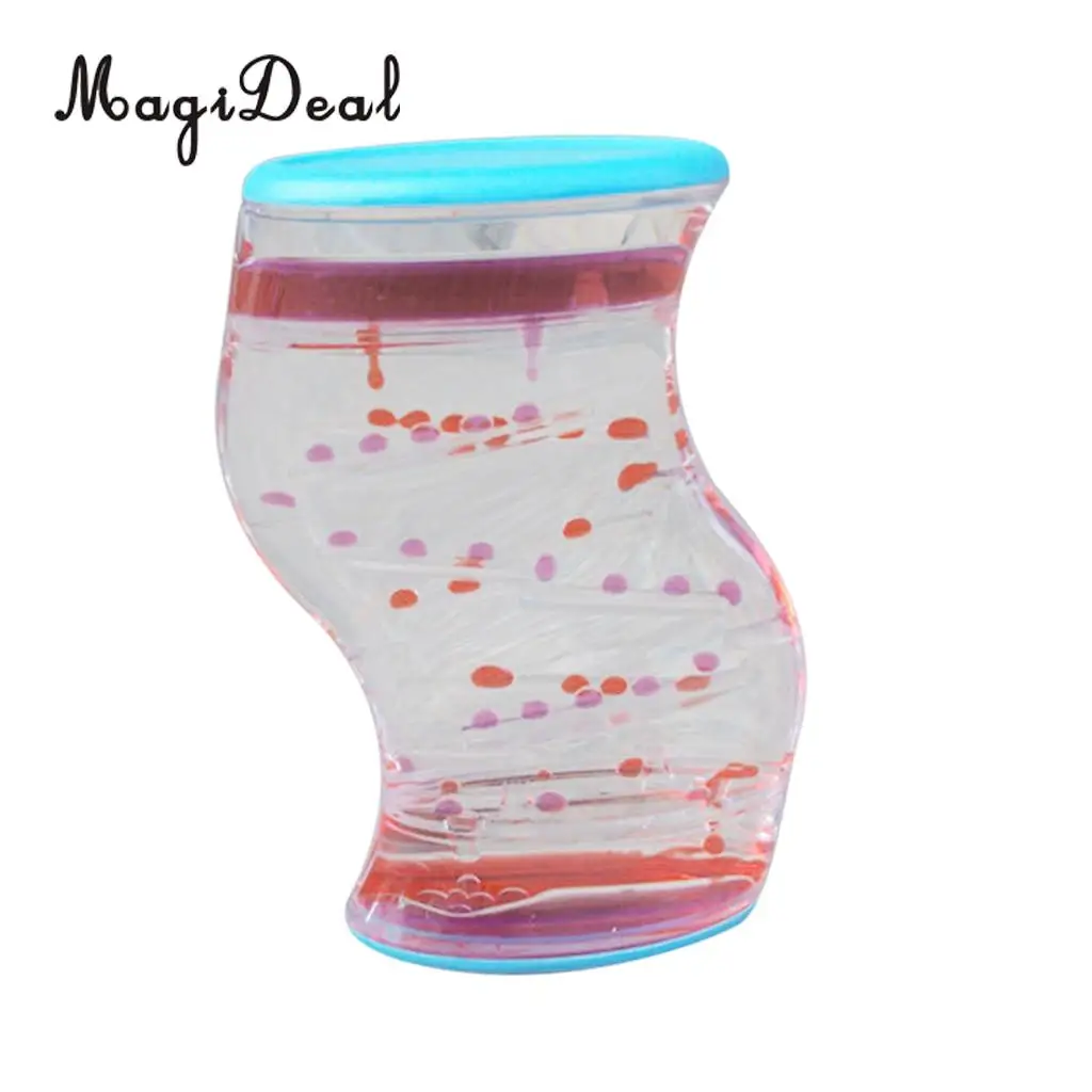 Novelty Floating Color Mix Oil Liquid Bubbler Motion Timer Hour Glass Home Office Desk Decoration Friends Gift Random Color