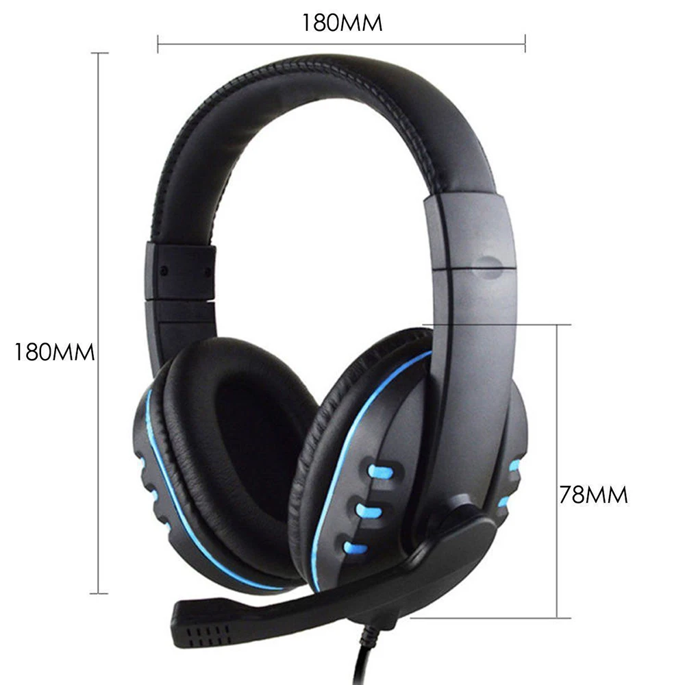 1 to 2 Audio 3.5mm Wired Game Headphone Gaming Headset With Volume