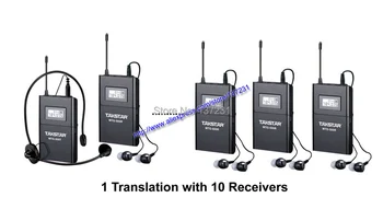

Takstar WTG-500 Wireless Acoustic Transmission System Tour Guiding Simultaneous Translation Audio(1 transmitter +10 receivers)