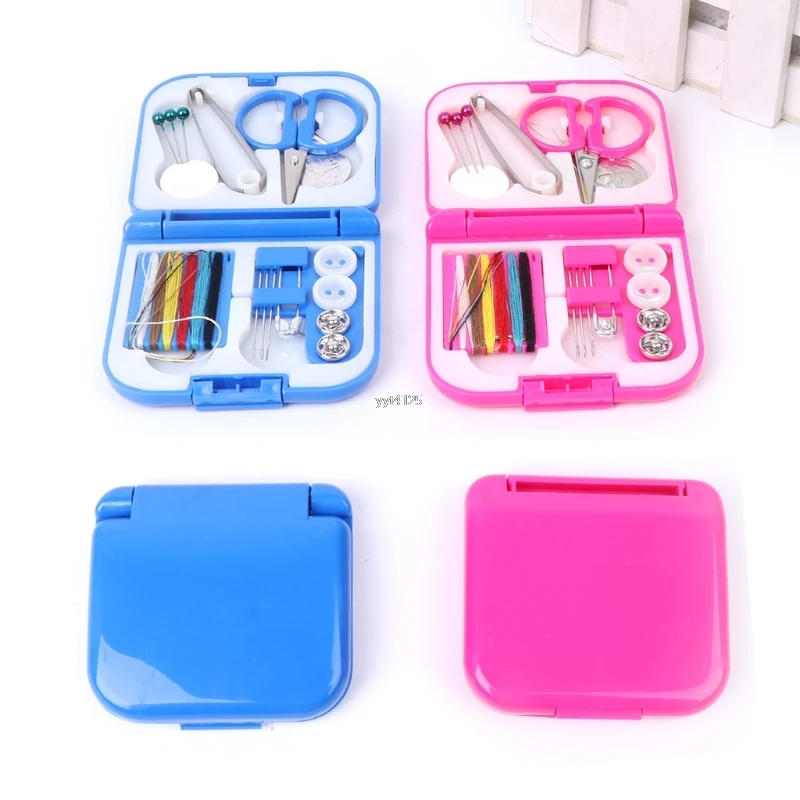 

Portable Travel Sewing Kits Box Needle Threads Scissor Thimble Home Craft Tools Sewing Threads Needles Set Sewing Tools Kit