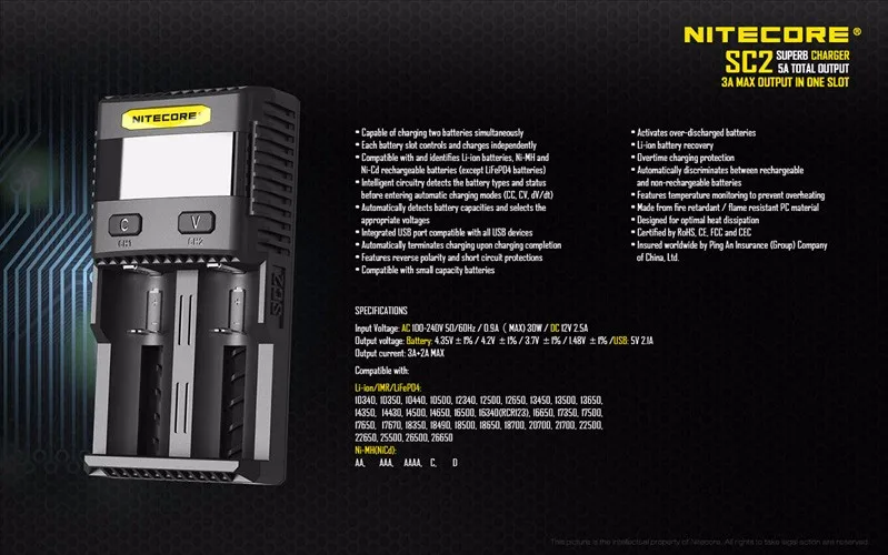 Nitecore SC2 3A Speedy charge Superb Charger (20)