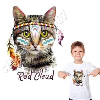 

Heat Transfer Paper Cat Pattern Cute Iron Patches For Kids Washable Fashion Applique A-Level DIY Custom Accessory For Children