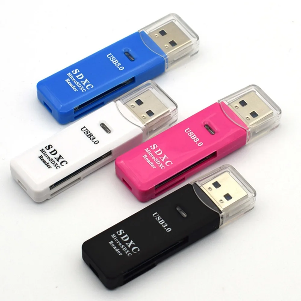 Ультра высокие Скорость 2 в 1 USB 3,0 устройство чтения карт памяти флэш-адаптер Micro SD SDXC