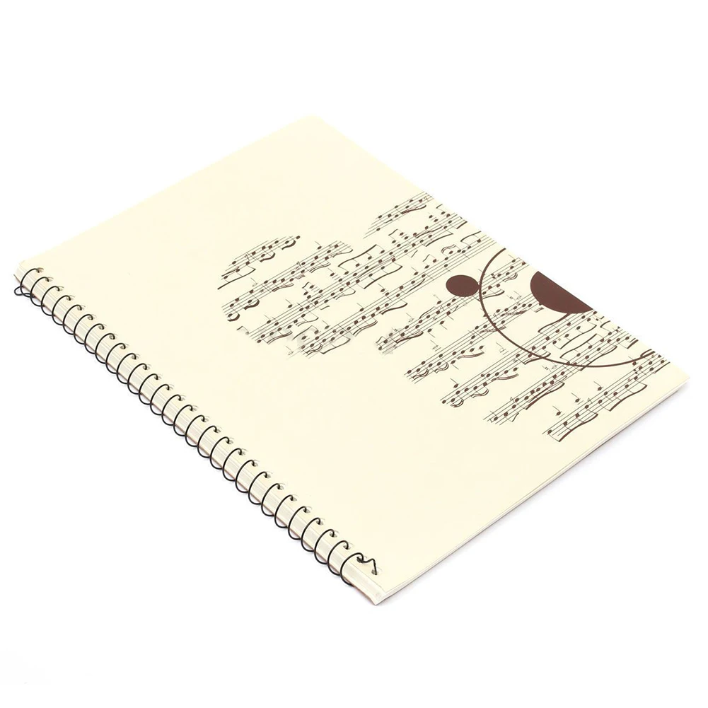 50 Pages small Bear Musical Sheet Manuscript Paper Stave Notation Notebook Spiral Bound