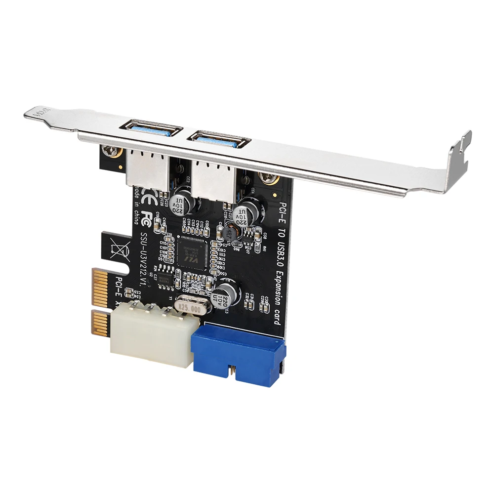 Ультраскоростной 2 портовый USB 3.0 PCI E 19 контактный USB3.0 4 низкопрофильный разъем