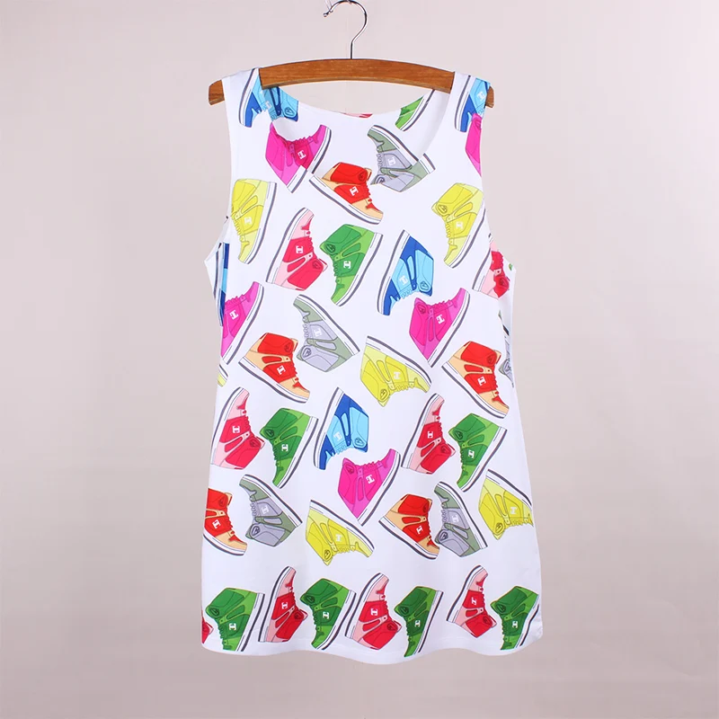 Женская летняя обувь без рукавов с круглым вырезом | одежда