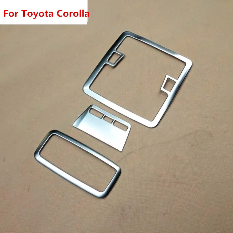 3 шт. для Toyota Corolla (E170) 2014 2015 ABS хром матовая внутренняя передняя + Задняя лампа