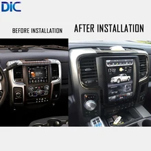 DLC Android pantalla vertical 6,0 navegación reproductor de vídeo GPS multifunción canbus video espejo enlace wifi para Dodge ram 2014-2017