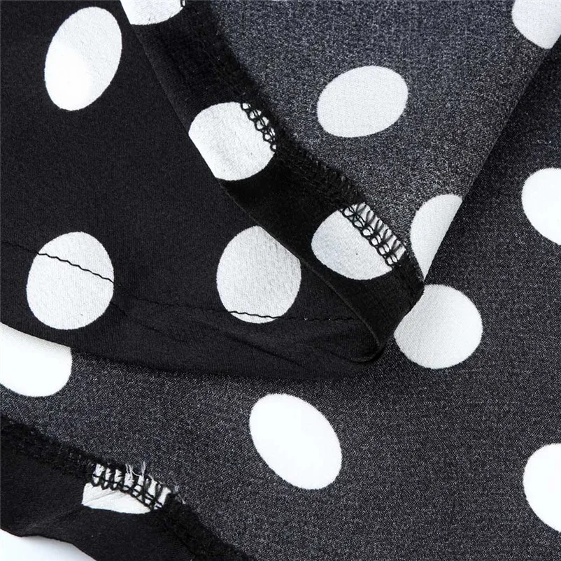 Fashion womens tops and blouses summer 2018 Casual Sleeveless O-Neck Dot Print Ruffles Chiffon Blouse Tops camicette Y18#N  (9)