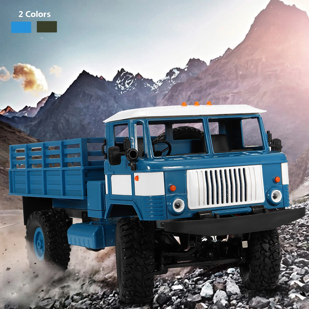 

Remote Control Kids Electric B-24 1:16 RTR 2.4G RC Crawler Military Truck Off Road Car -Army Green/Blue ABS Cars 10km/h