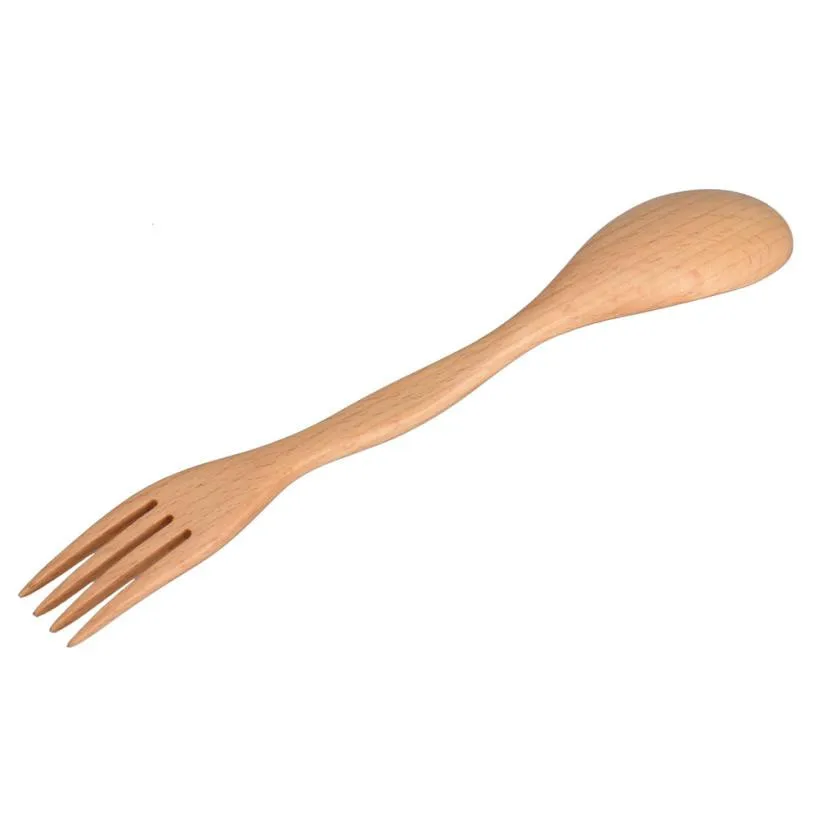 Новая деревянная походная Посуда Spork вилка, нож, столовые приборы DE31X15