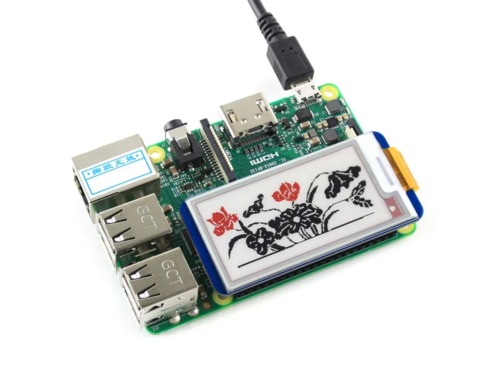 Электронная бумага Waveshare для Raspberry Pi Zero/Zero W/Zero WH/2B/3B/3B + SPI 2 13 дюйма|pi hat|raspberry pi hatraspberry