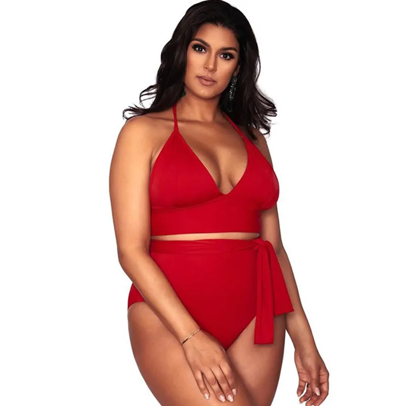 plus size red swimwear