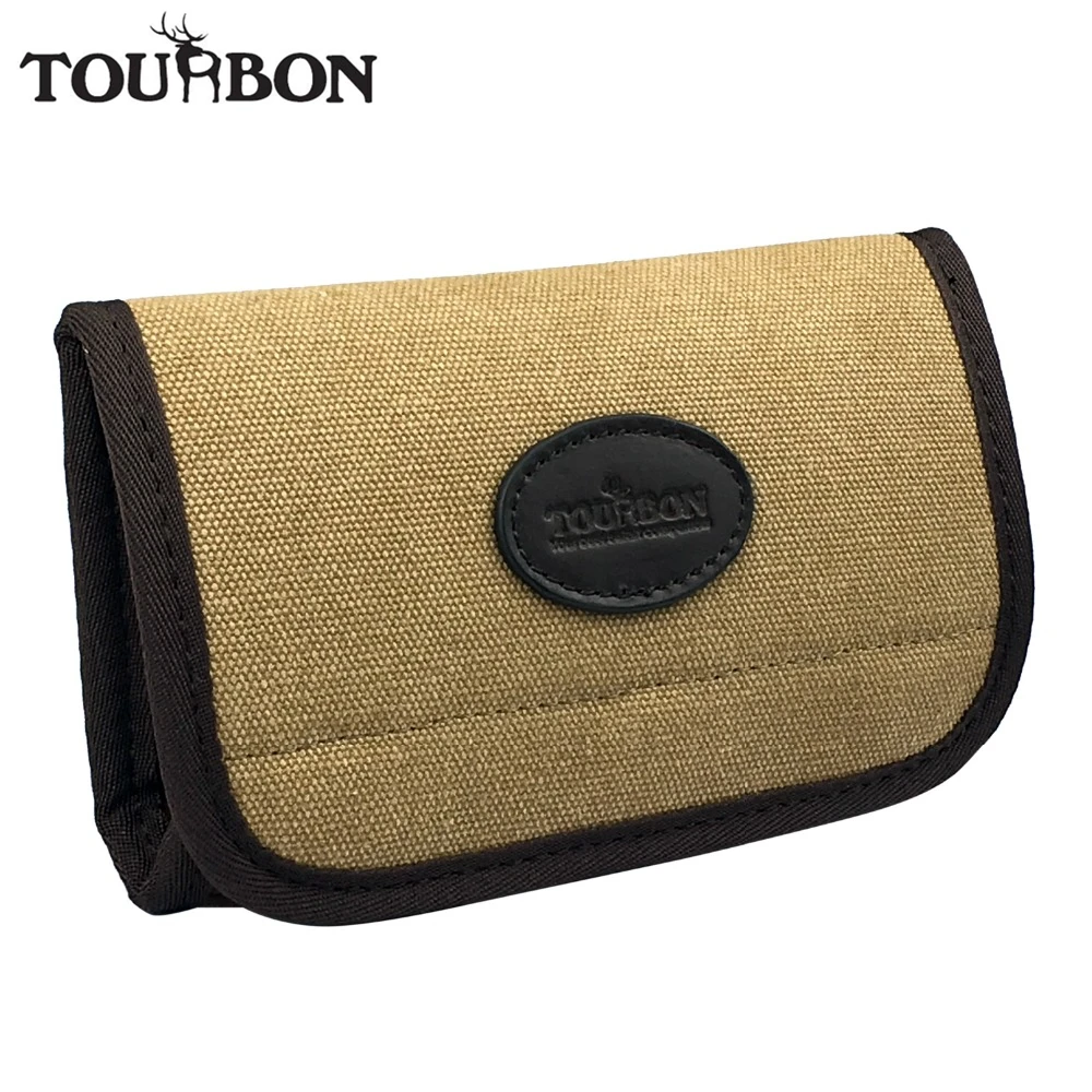 

Tourbon Hunting Shotgun Ammo Shells Holder Canvas Pouch Cartridges Wallet Carrier W/Magnet 6 Rounds Shooting Gun Accessories