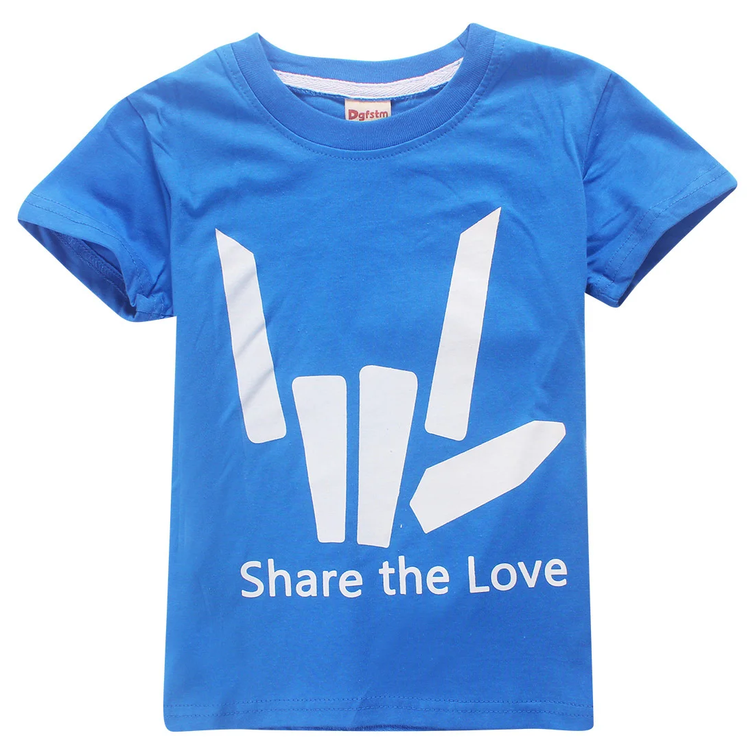 Дети Share The Love худи с логотипами с длинным рукавом футболка капюшоном вы Tube трендовой свитер для мальчиков топы девочек Рождество реглан - Цвет: 8425blue