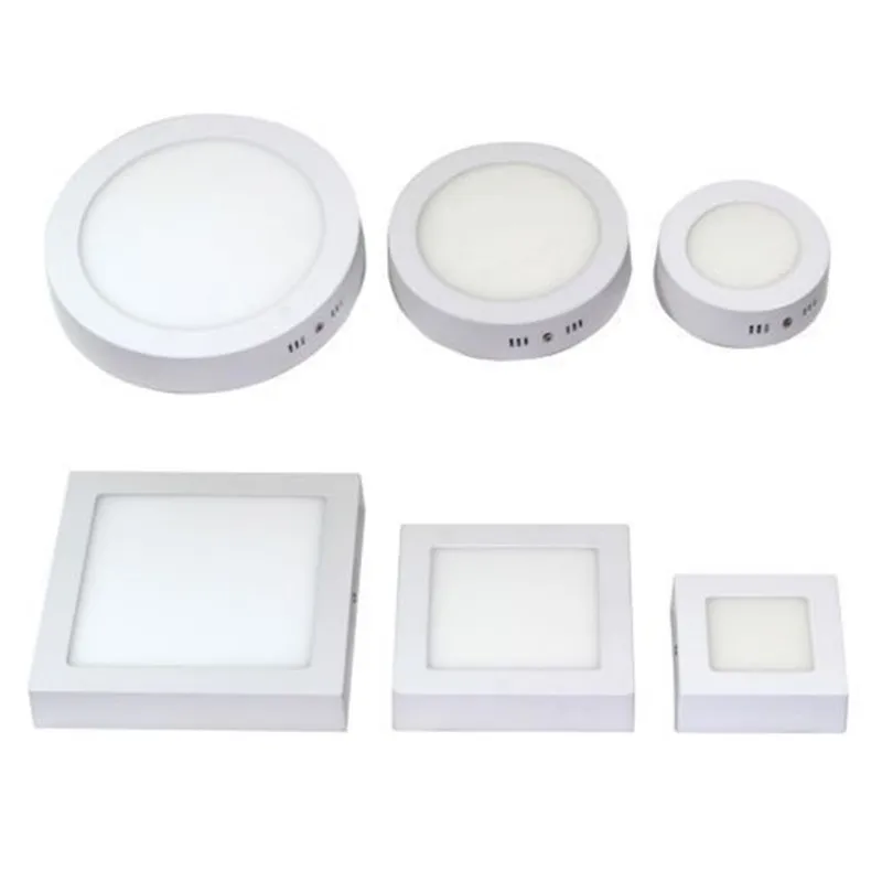 LED 천장 조명 9W 15W 25W 천장 램프 AC85-265V 드라이버 포함 라운드 광장 실내 패널 빛 홈 장식