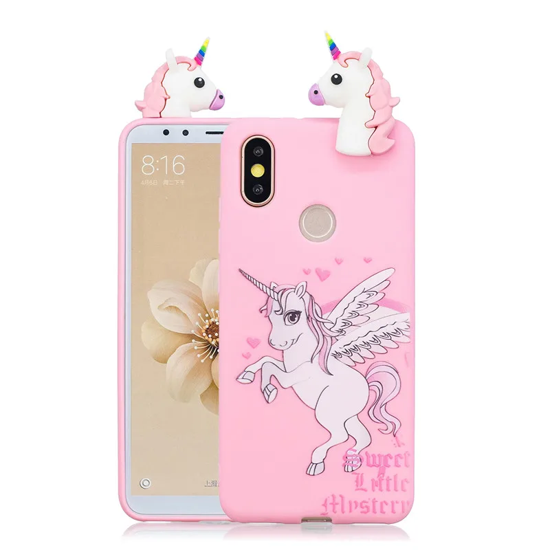 Чехол для Xiaomi Mi A1 A2 Lite чехол с 3D рисунком единорога панды совы силиконовый из ТПУ