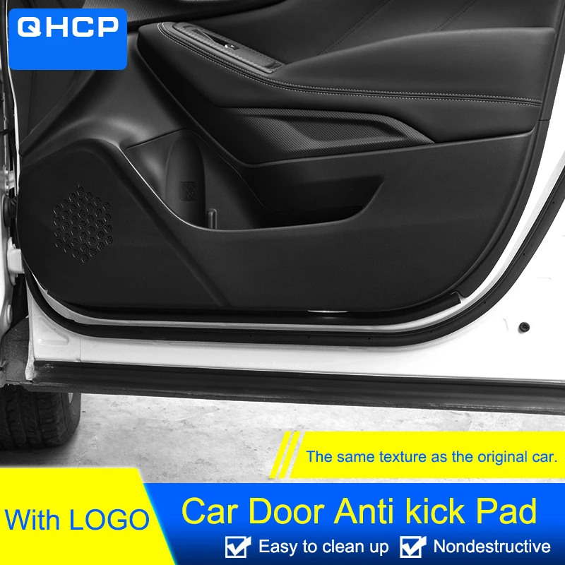 

QHCP Microfiber Leather Anti-kick Door Mats Door Side Edge Protection Sticker Copilot Storage Box Pad For Subaru Forester 2019