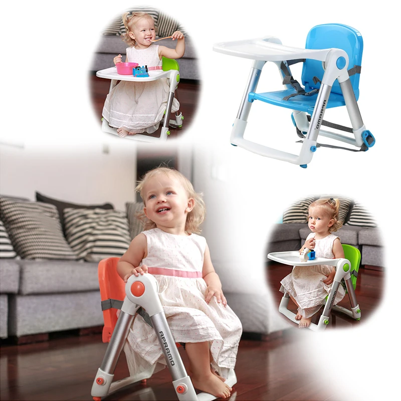 

Baby Dining Booster Seats Folding Highchair Multifunction Safety Feeding Chair Suitable For Traveling Telescopic Child Stool