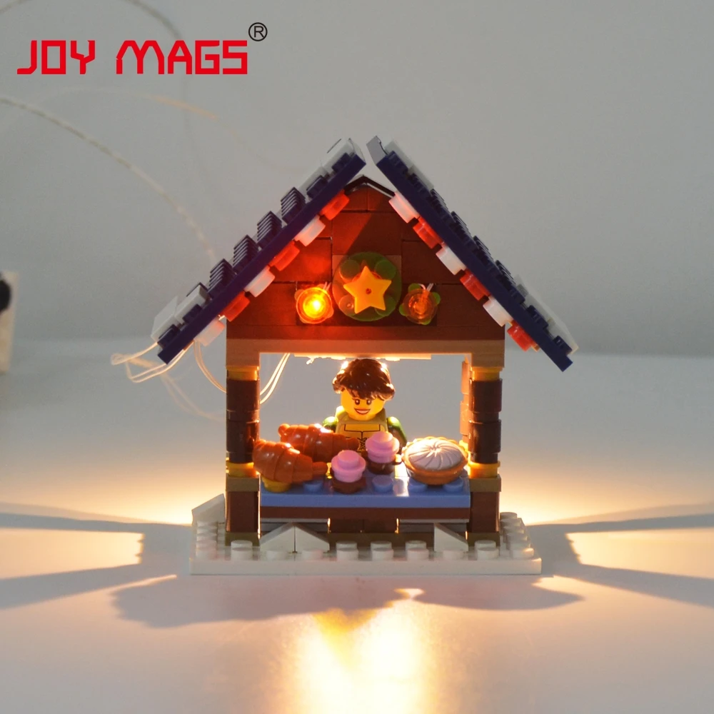 JOY MAGS светодиодный светильник, набор для 10235 рождественского зимнего деревенского рынка, светильник ing, набор игрушек, совместим с 36010, модель блока