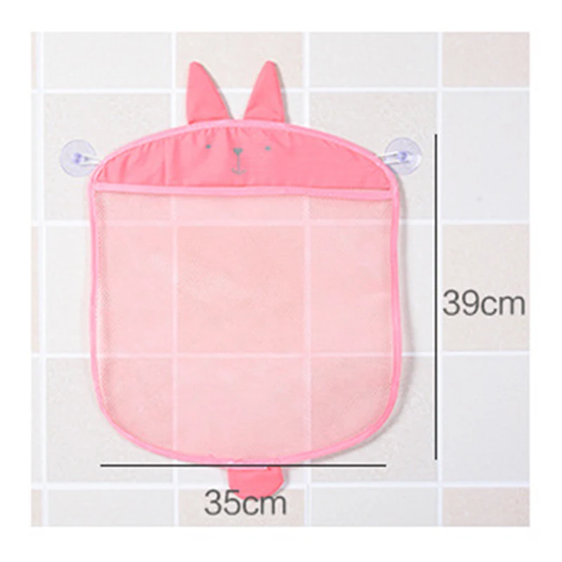 2019-Cartoon-Bath-Mesh-Toy-Hanging-Or-Suck-storage-basket-bag-kids-Net-animal-shapes-Folding