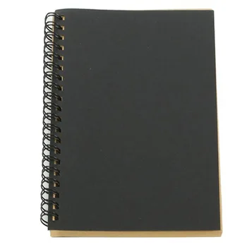 

BLEL Retro Kraft Coil Sketch Sketchbooks Blank Notebook Creative Notebook School Stationery (Kraft paper and Black)