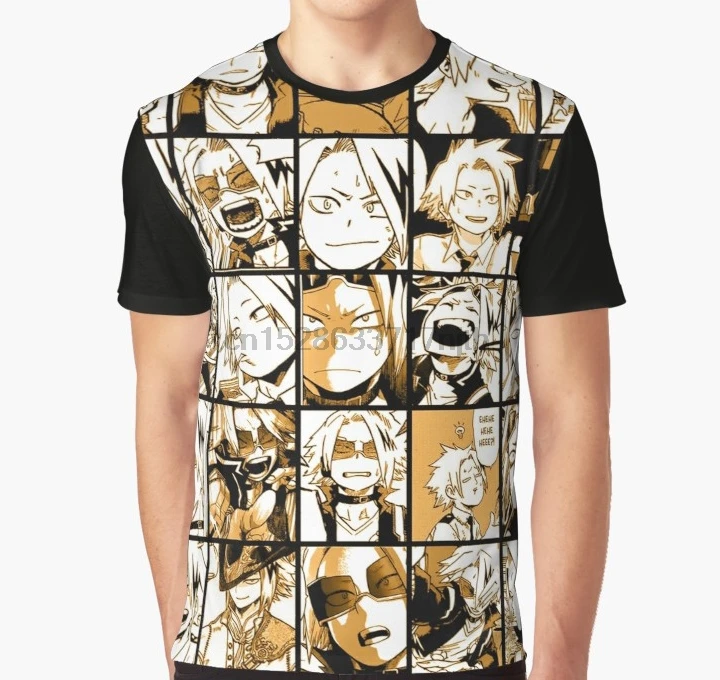 

All Over Print 3D Tshirt BNHA Kaminari Denki collage Full Print Big print Graphic T Shirt