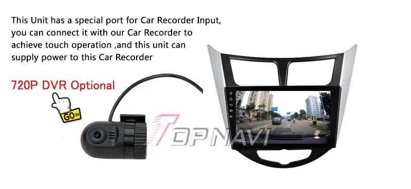 Perfect Topnavi 10.2" Quad Core Android 6.0 Car GPS Navigation for Hyundai Verna 2015 Autoradio Multimedia Audio Stereo,NO DVD In Dash 30