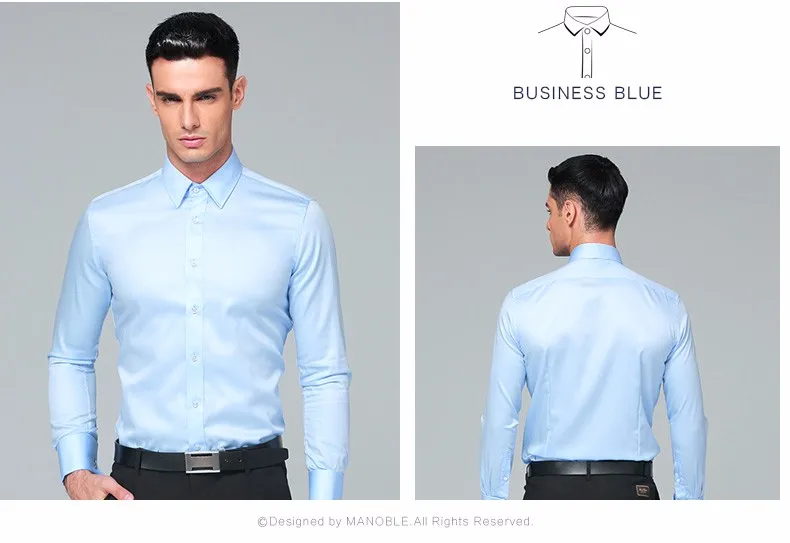 mens short sleeve white shirt High Quality 2021 Brands New Regular Fit Shirts for Men Business Long Sleeve Cufflink Cotton Solid Color Camisas De Hombre mens short sleeve dress shirts